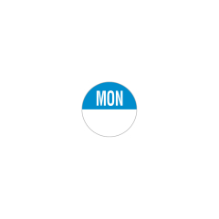 Monday Day Dot Label (Small Blue)