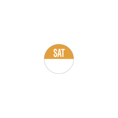 Saturday Day Dot Label (Small Orange)