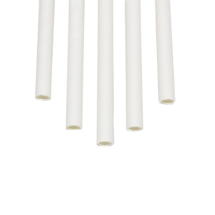Go-Pak White Striped Straws 210x6mm
