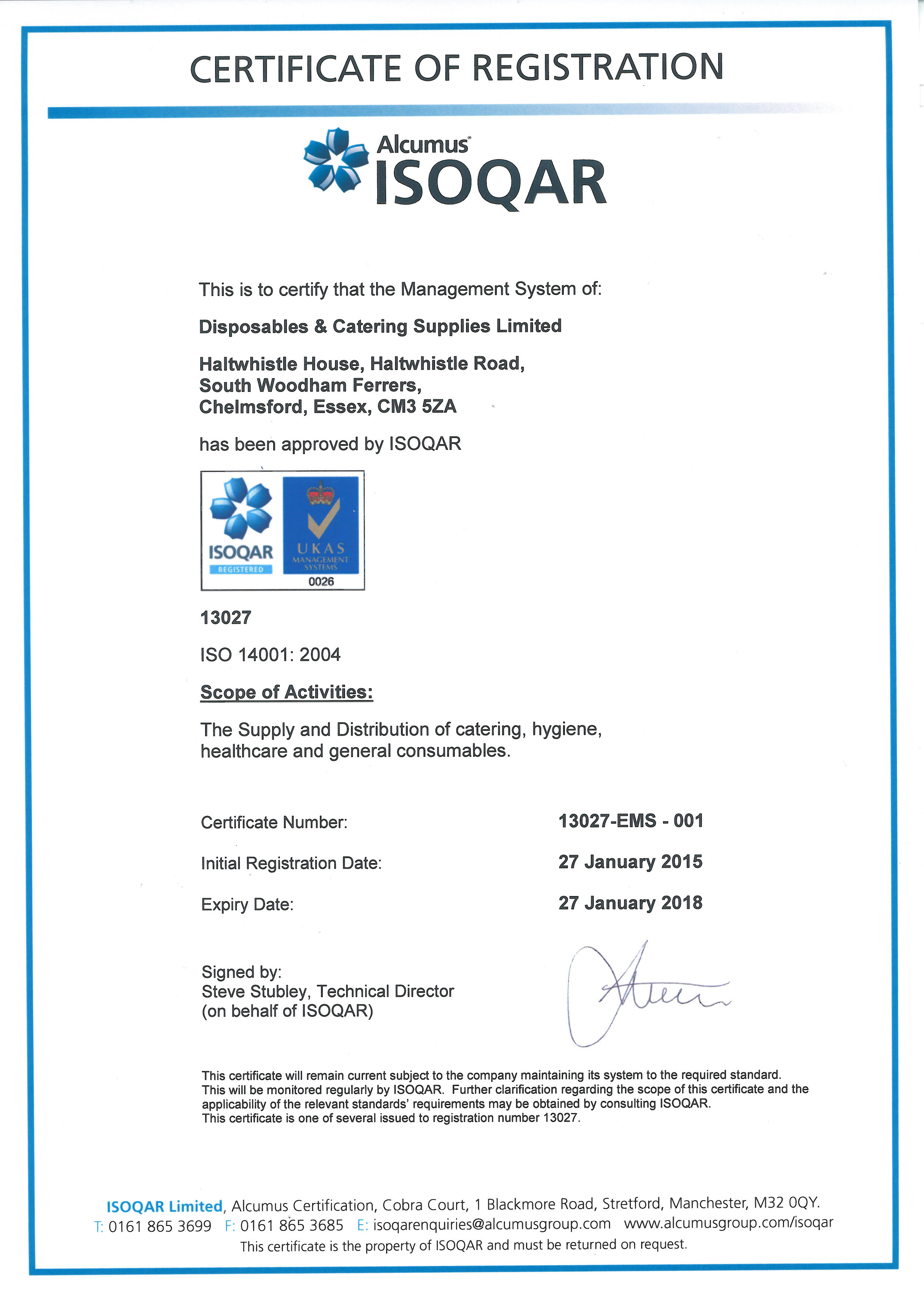 DCS ISO Certificate