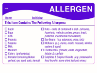 Allergen Labels