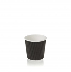 4oz Black Ripple Cup